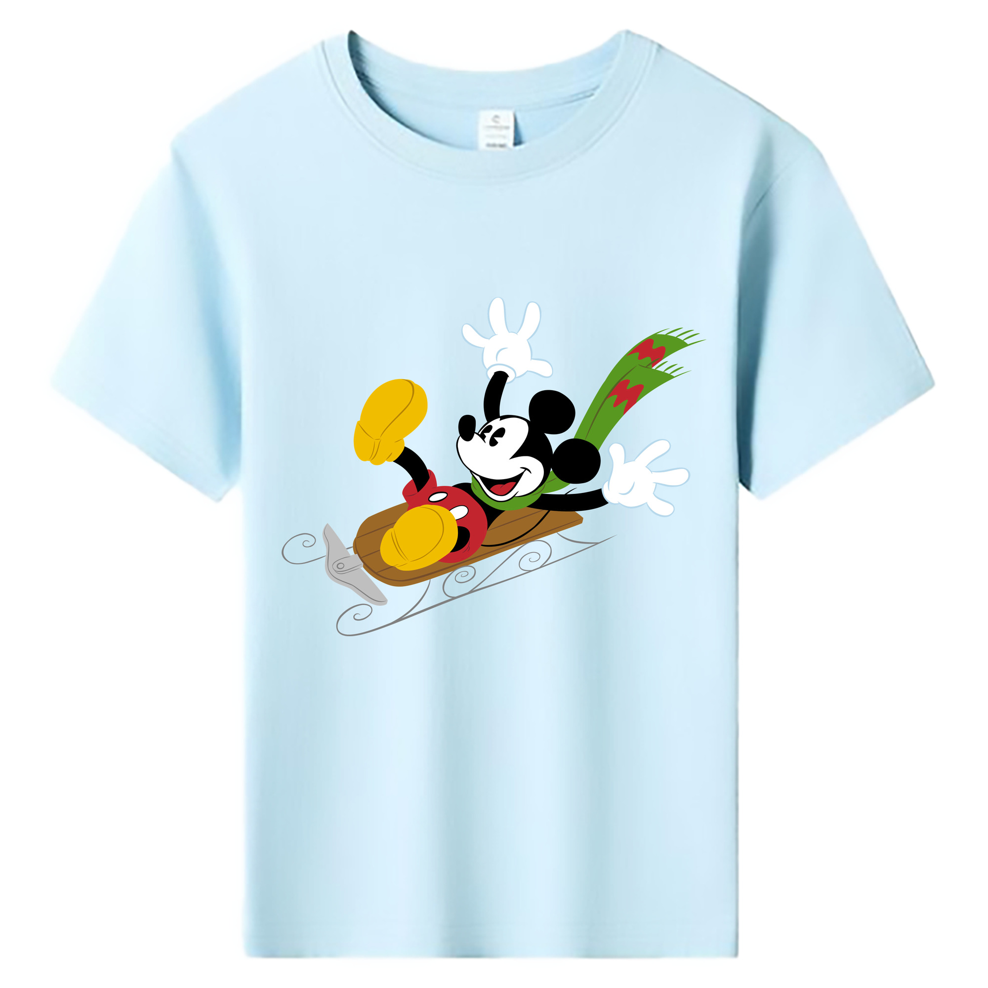 ミッキーマウス Mickey Mouse 綿100％キッズTシャツ（フロントプリント）